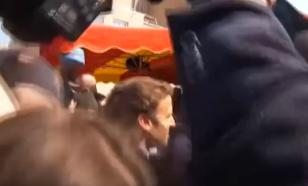 Macron von Tomaten angegriffen